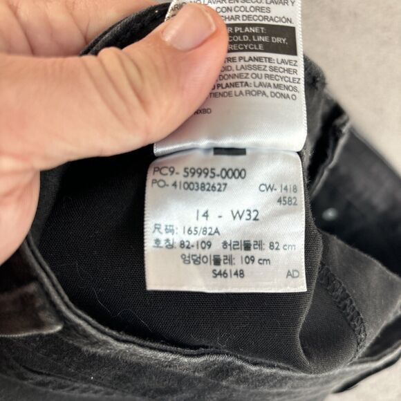 Levi’s Signature High Rise Skinny Ankle Jeans Womens Size 14 32x25 Black Stretch - Picture 8 of 11